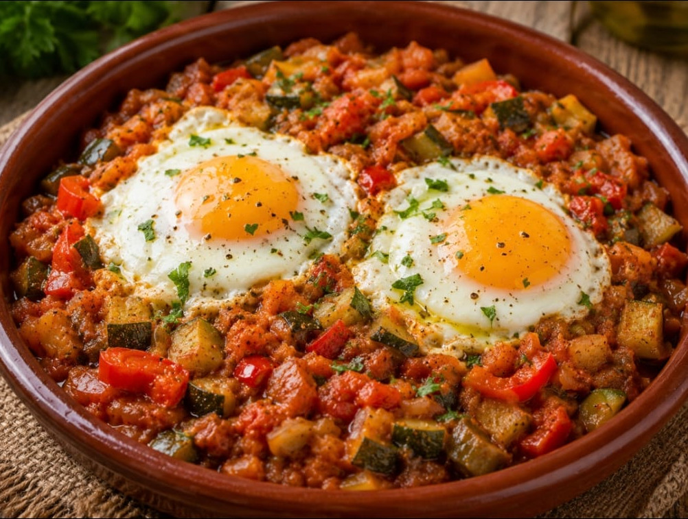Pisto con huevos